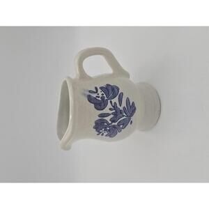 Vintage Cream and Blue Pfaltzgraff Yorktowne Stoneware Creamer